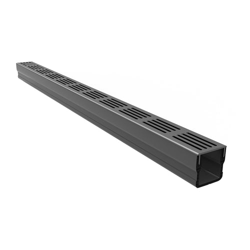 Mini - Alusthetic Threshold Drainage Channel 1m - Black Aluminium