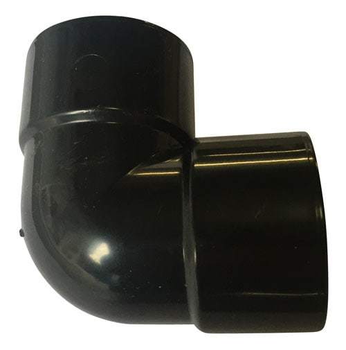Solvent Waste 90 Deg Bend 32mm - Black