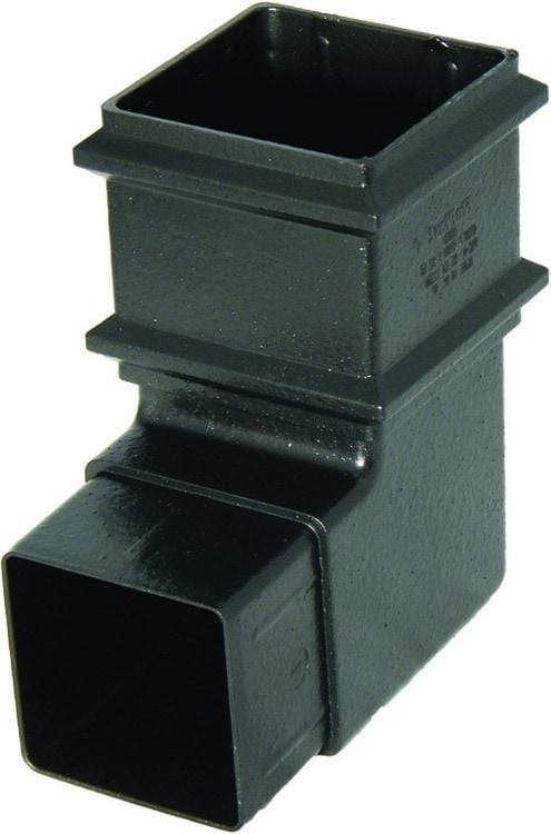 Cast Iron Effect Square 92.5 Deg Offset Bend 65mm