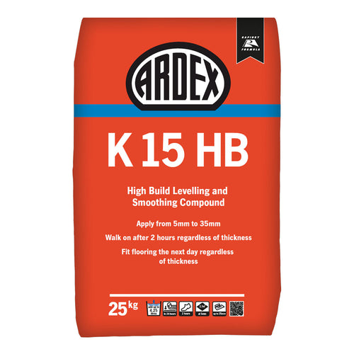Ardex K15-HB High Build Levelling and Smoothing Compound 25kg - Grey