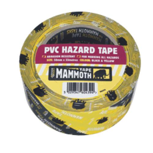 Everbuild PVC Hazard Tape Red/White - 50mm x 33m