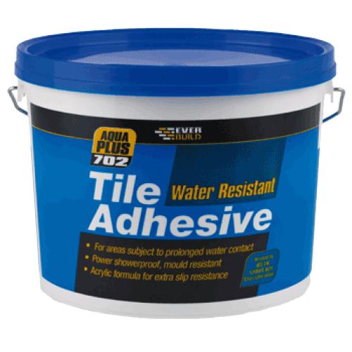 Everbuild 702 Water Resistant Tile Adhesive Off White - 5 Litre