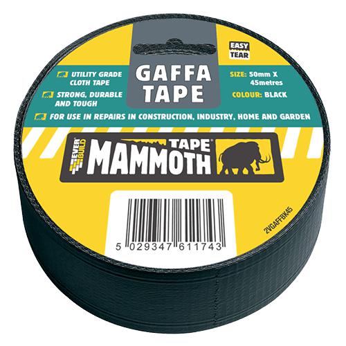 Everbuild Gaffa Tape Black - 50mm x 45m
