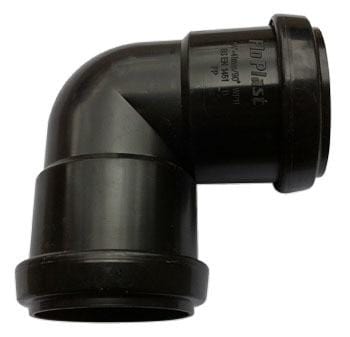 Push Fit Waste 90 Deg Bend 32mm - Black