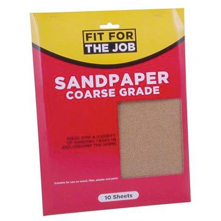 Fit For The Job Sandpaper Fine (10 Pack)