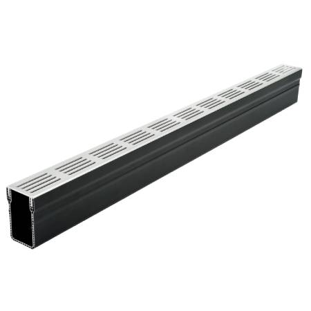 Alusthetic Threshold Drainage Channel 1m - Silver Aluminium