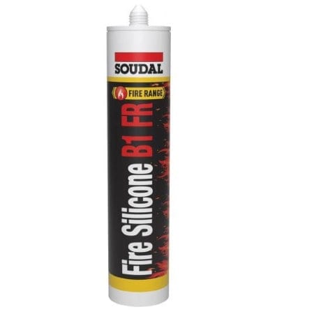 Soudal B1 FR Neutral Cure Fire Resistant Silicone 300ml - Black