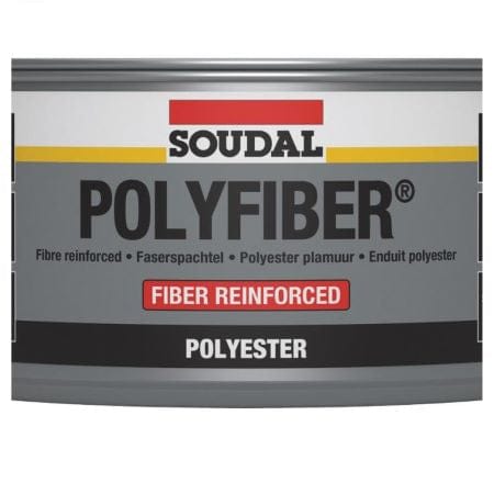 Soudal Body Repair Fibre Reinforced Polyester Filler 1kg - Grey