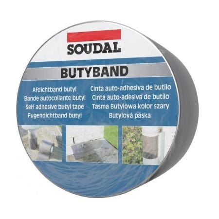 Soudal Butyband Butyl Flashing Tape 100mm x 10m - Aluminium