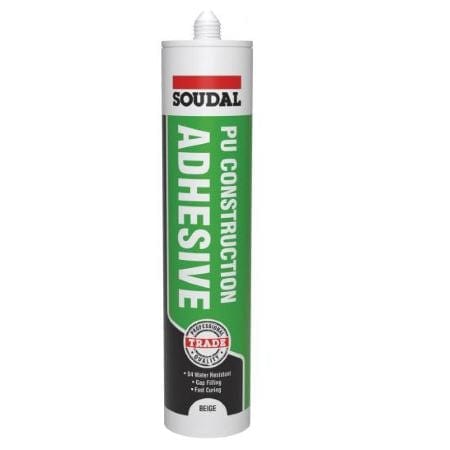 Soudal PU Construction Water Resistant D4 Adhesive 290ml - Beige