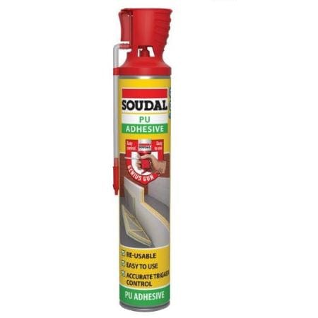 Soudal Premium DIY PU Expanding Foam Building Adhesive Genius Gun 750ml