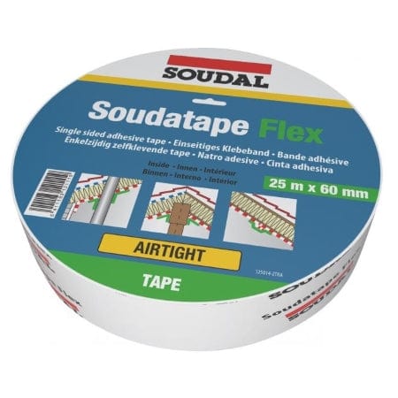 Soudal Soudatpae Flex PE Tape 60mm x 25m - White