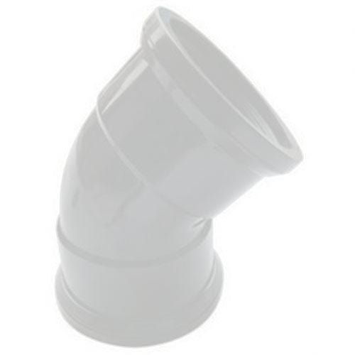 Soil Pipe 45 Deg Bend Double Socket 110mm - White