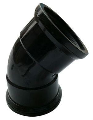 Soil Pipe 45 Deg Bend Double Socket 110mm - Black