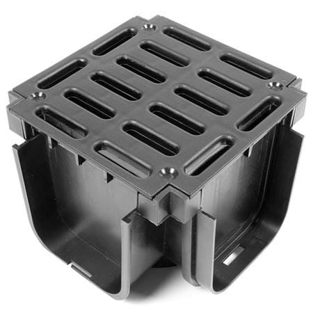 Clark Drain CD406 Drainage Channel Quad Unit Mesh - Black Plastic