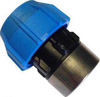 Blue MDPE Pipe Female Adaptor 32mm x 1"