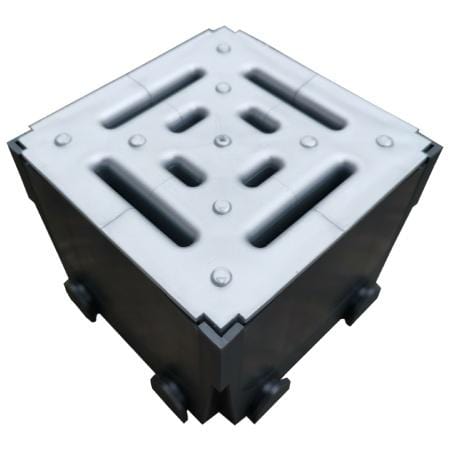 Manthorpe Drainage Channel Plastic Silver Corner Unit