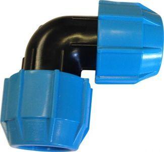 Blue MDPE Pipe Elbow 25mm