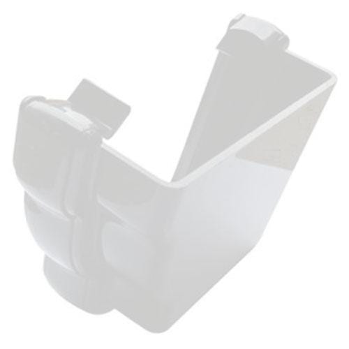 Ogee Gutter External Stopend Right Hand 115mm - White