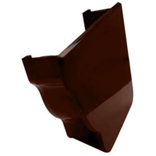 Ogee Gutter Internal Stopend Right Hand 115mm - Brown