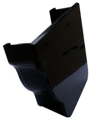 Ogee Gutter Internal Stopend Right Hand 115mm - Black