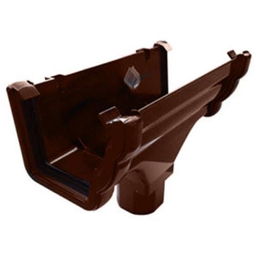 Ogee Gutter Running Outlet 115mm - White