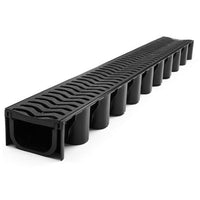 Polydrain Shallow Drainage Channel A15 Black Plastic 1m Length