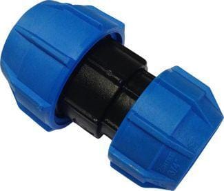 Blue MDPE Pipe Reducing Coupler 32mm x 25mm