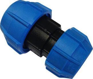 Blue MDPE Pipe Reducing Coupler 25mm x 20mm