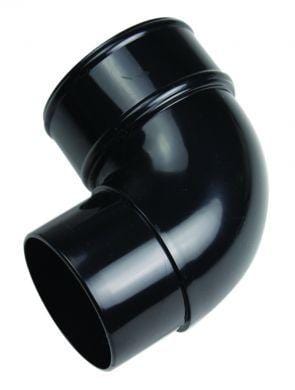 Round Downpipe 90 Deg Bend 68mm - Black