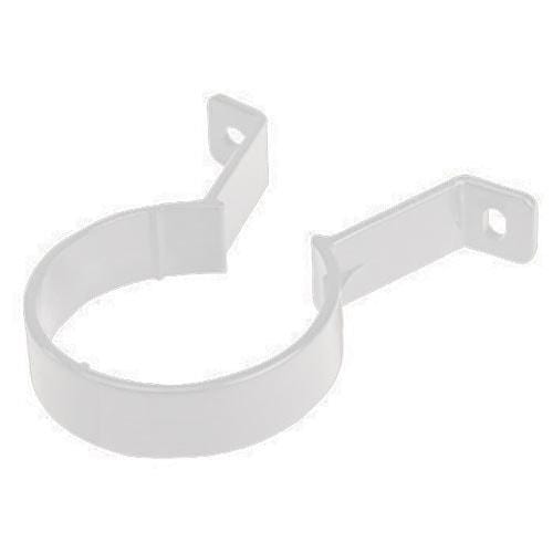 Round Downpipe Clip 68mm - White