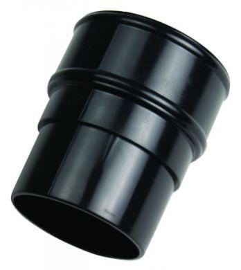 Round Downpipe Straight Connector 68mm - Black