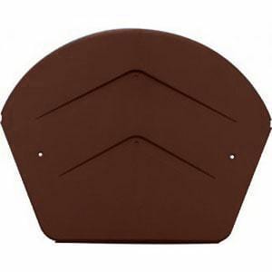 Manthorpe Dry Verge Round Ridge End Cap - Brown