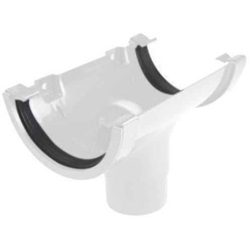 Round Gutter Running Outlet 112mm - Anthracite Grey