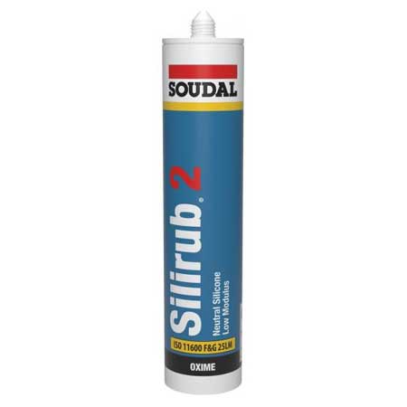 Soudal Silirub 2S Neutral Cure Sanitary Silicone 300ml -  White