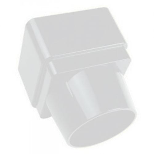 Square Downpipe Square to Round Adaptor 65mm - White