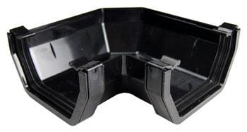 Square Gutter 90 Deg Angle - Black