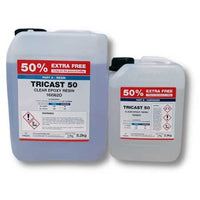 Tricel TriCast 50 Crystal Clear Epoxy Resin - 5kg Kit + 50% Extra Free (7.5kg)